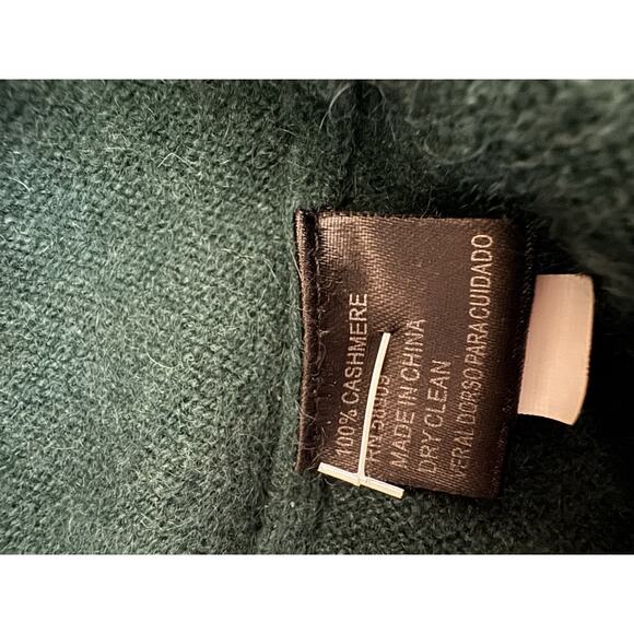 100% Cashmere Sweater Women’s Small Pine Green V-Neck Alex Marie - Picture 6 of 10
